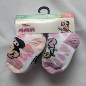 Disney Minnie Mouse & Friends Character Socks 12-24 months, 10 Pairs